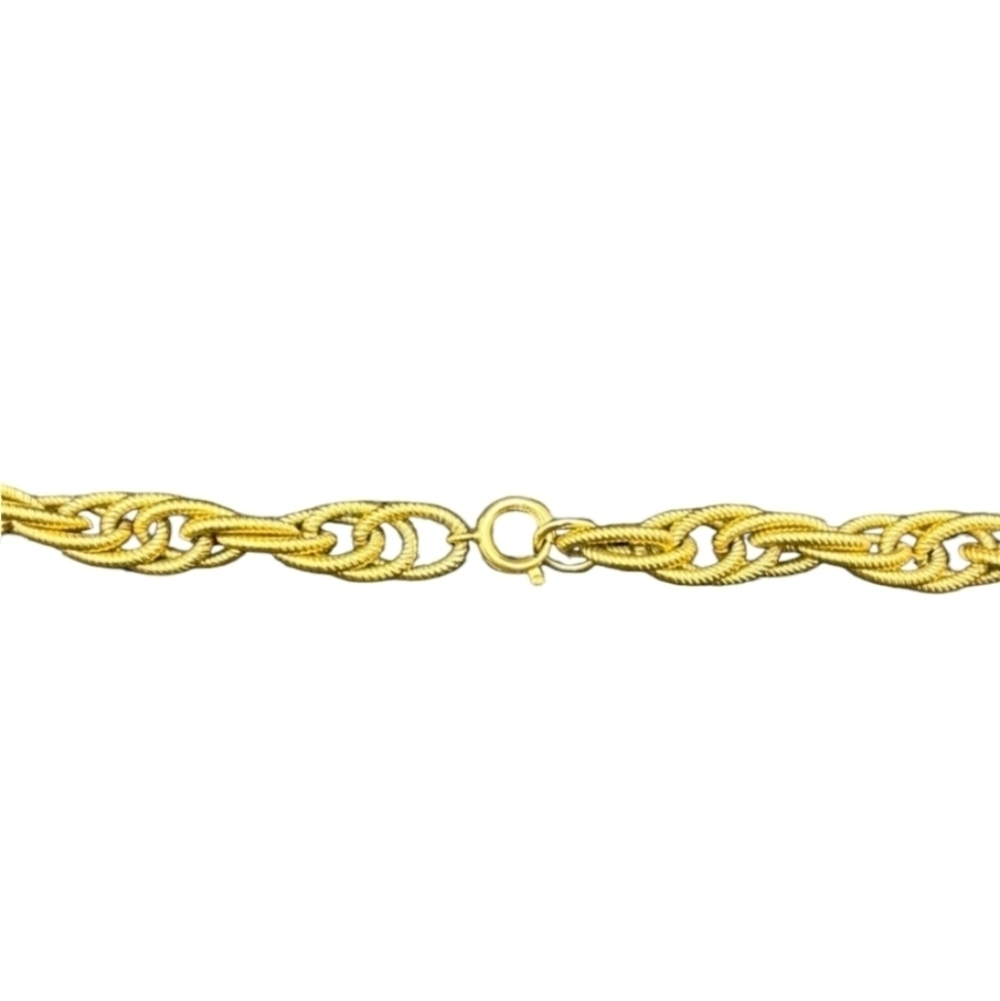 Vintage Gold Tone Faux Pearls Black Balls Rhinestones Chain Necklace - Picture 3 of 7